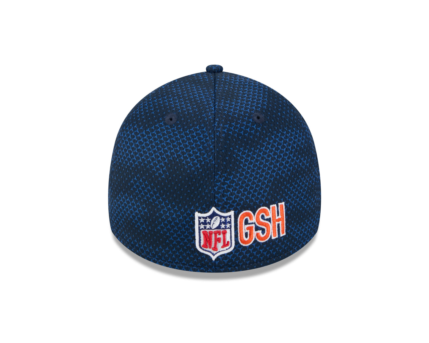 Men's Chicago Bears New Era 2024 Sideline Navy Secondary Logo 39THIRTY Flex Hat