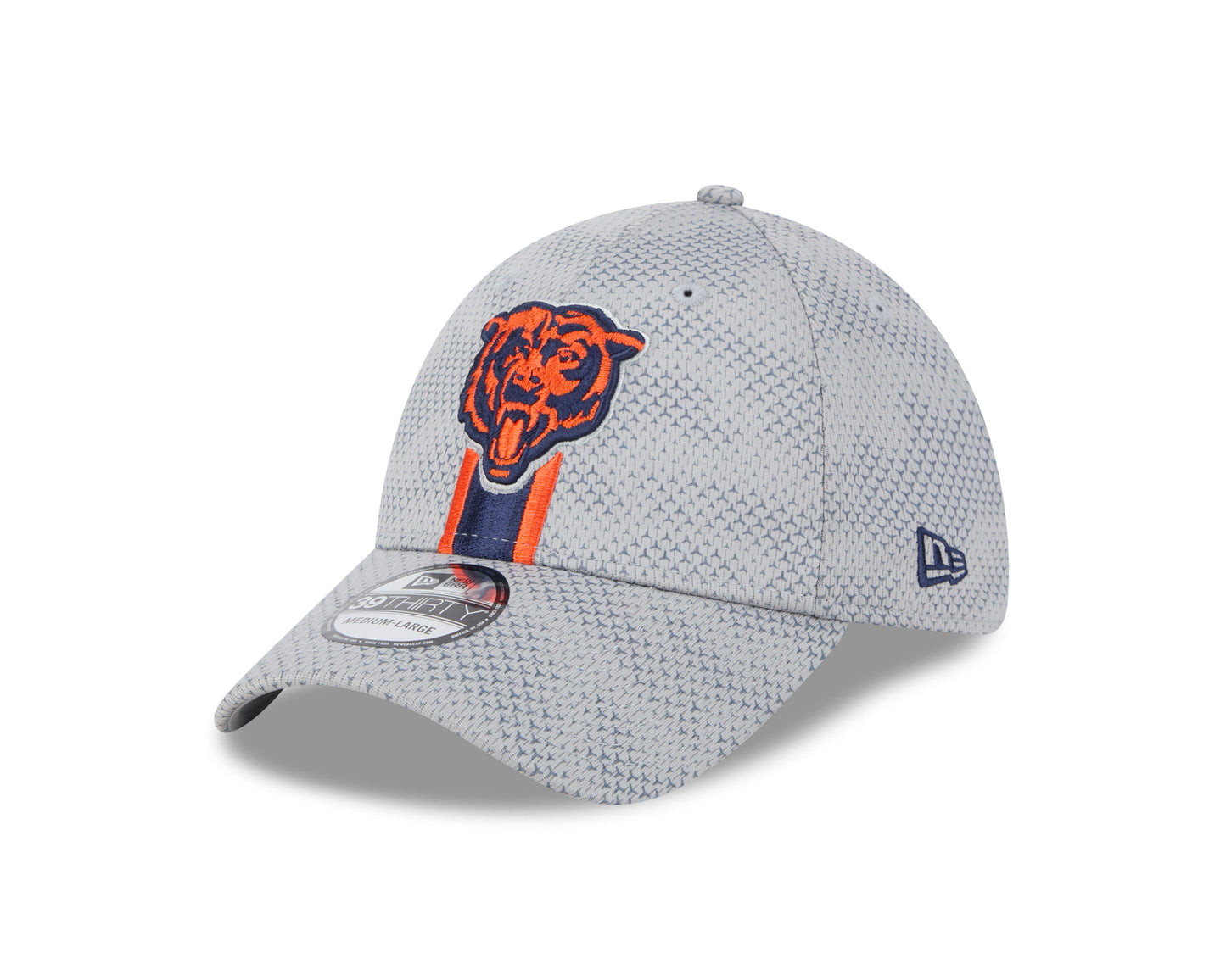 Men's Chicago Bears New Era 2024 NFL Sideline Graphite Primary Logo 39THIRTY Flex Fit Hat