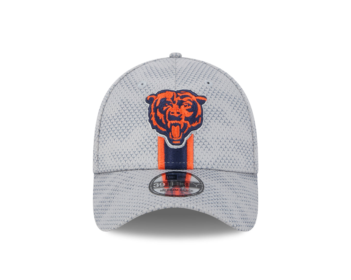 Men's Chicago Bears New Era 2024 NFL Sideline Graphite Primary Logo 39THIRTY Flex Fit Hat