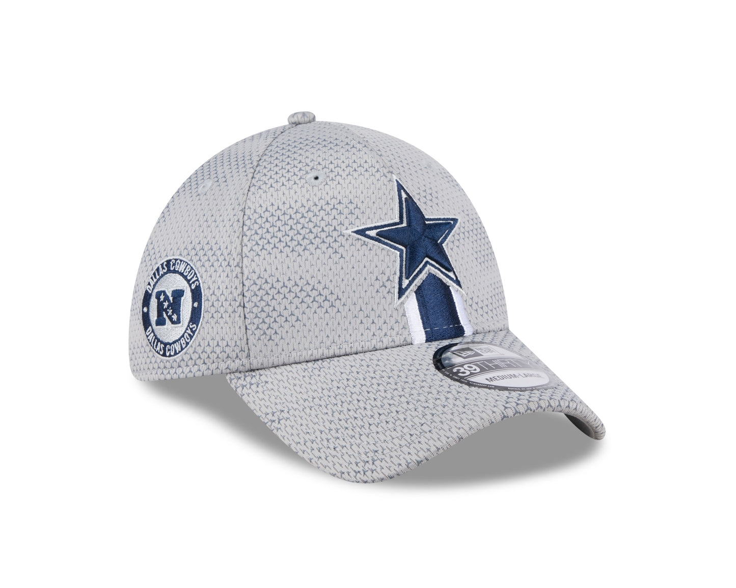 Men's Dallas Cowboys New Era 2024 Sideline Gray 39THIRTY Flex Hat