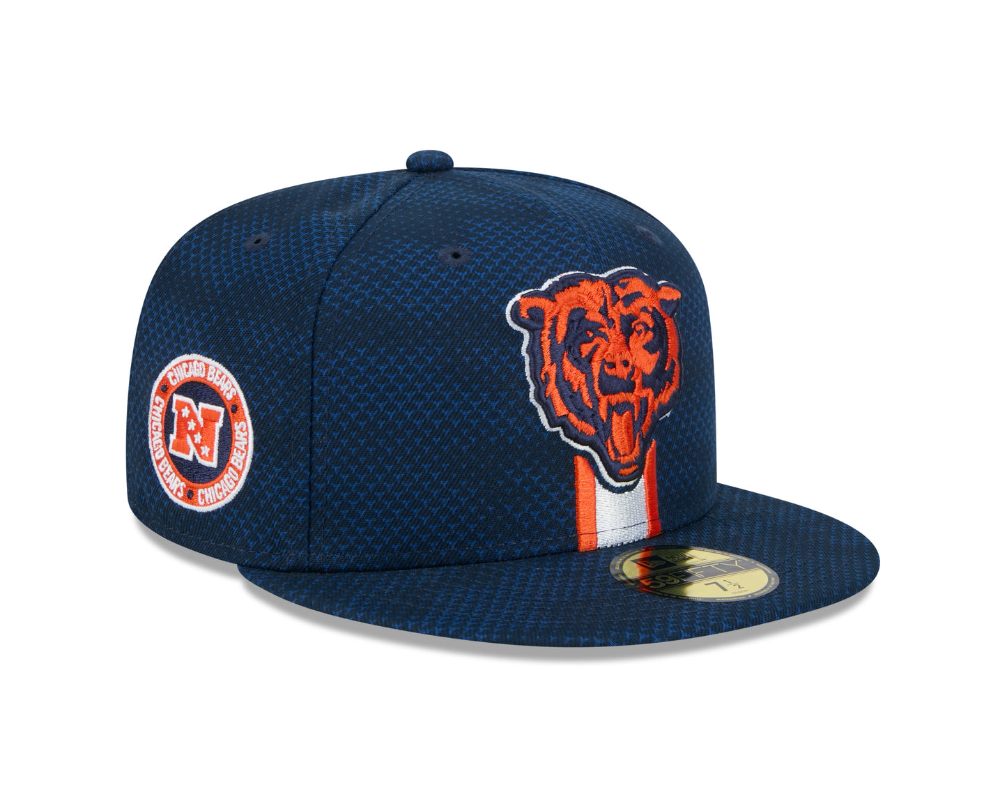 Chicago Bears New Era 2024 Sideline Primary Navy 59FIFTY Fitted Hat