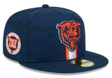 Chicago Bears New Era 2024 Sideline Primary Navy 59FIFTY Fitted Hat - Pro Jersey Sports