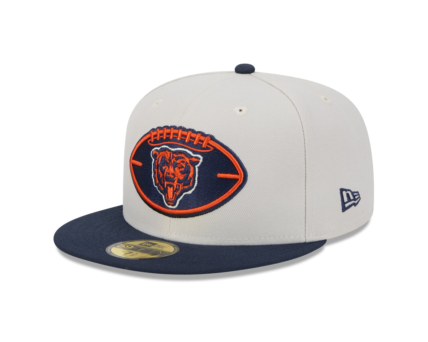 Chicago Bears New Era 2024 Sideline Stone/Navy Historic 59FIFTY Fitted Hat