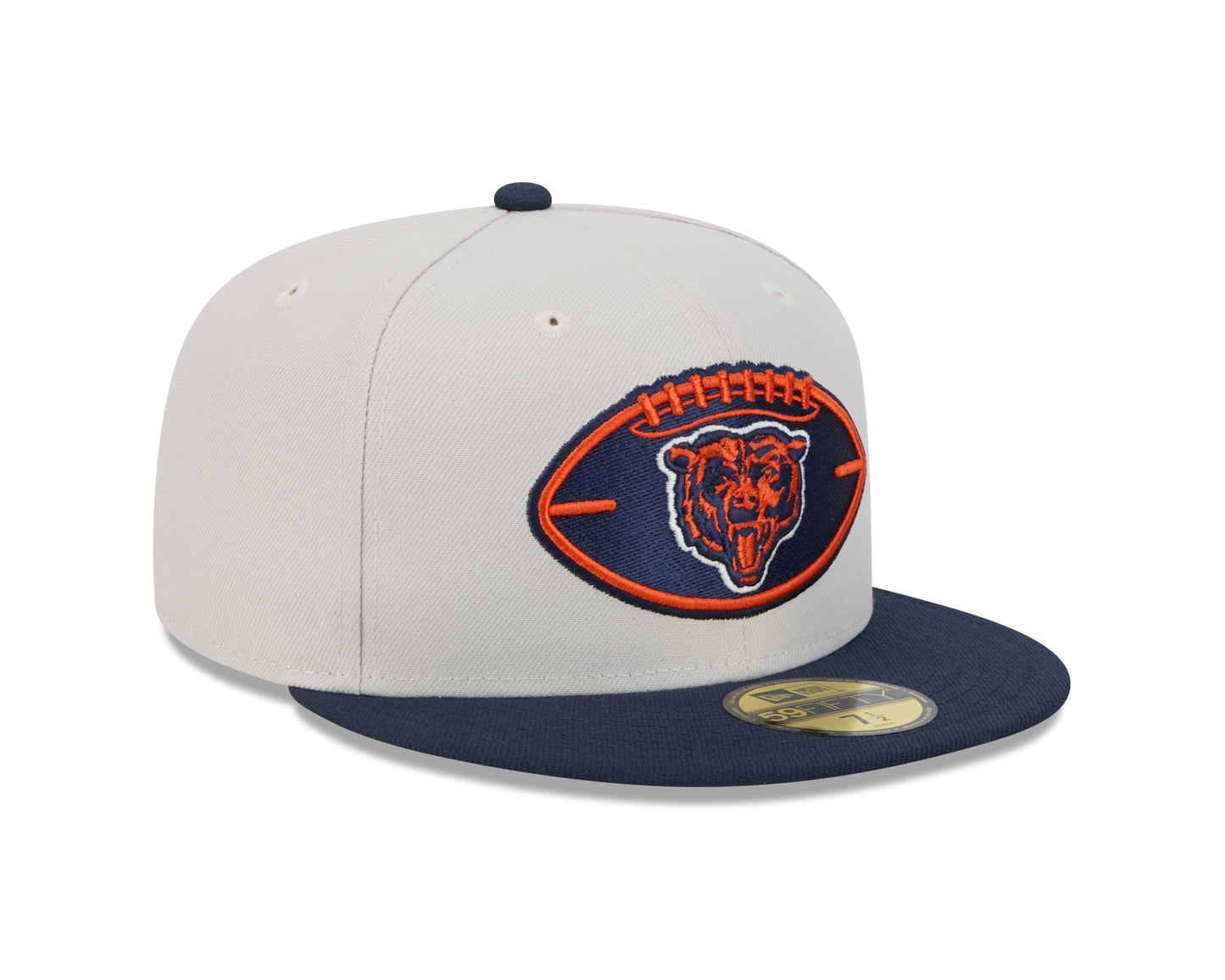 Chicago Bears New Era 2024 Sideline Stone/Navy Historic 59FIFTY Fitted Hat