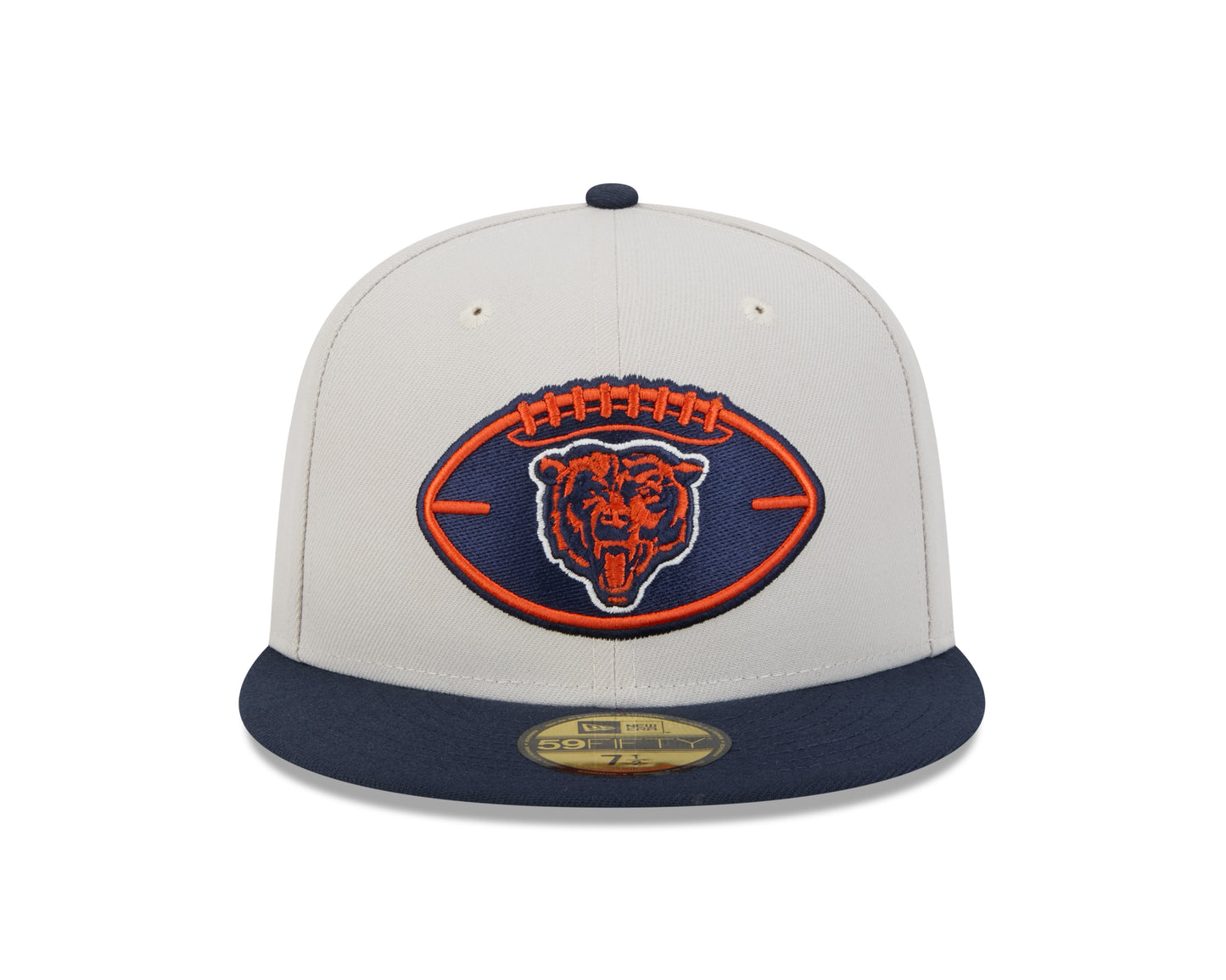 Chicago Bears New Era 2024 Sideline Stone/Navy Historic 59FIFTY Fitted Hat