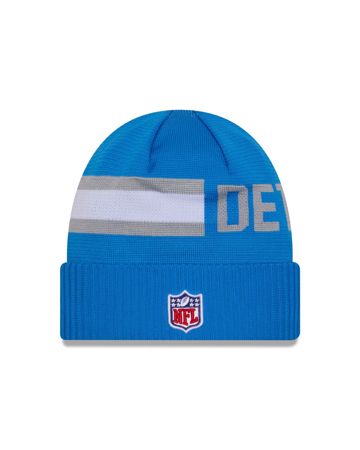 Detroit Lions New Era 2024 NFL Sideline Navy Tech Knit Hat