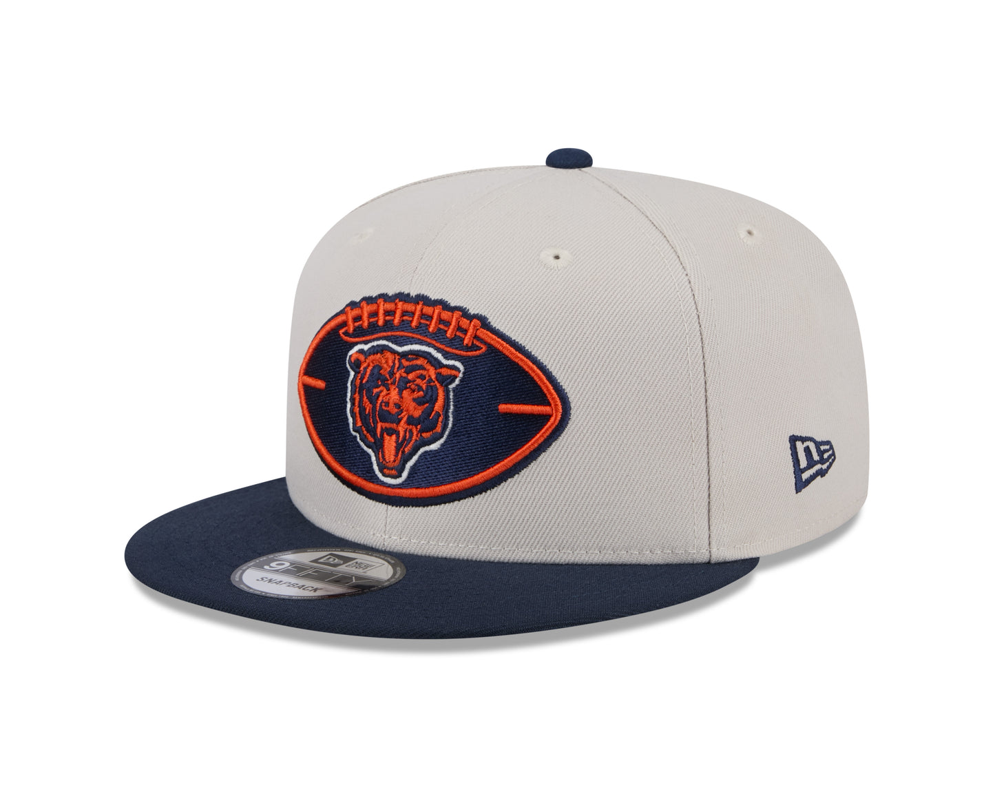 Chicago Bears New Era 2024 NFL Sideline Historic Stone/Navy Primary 9FIFTY Snapback Hat