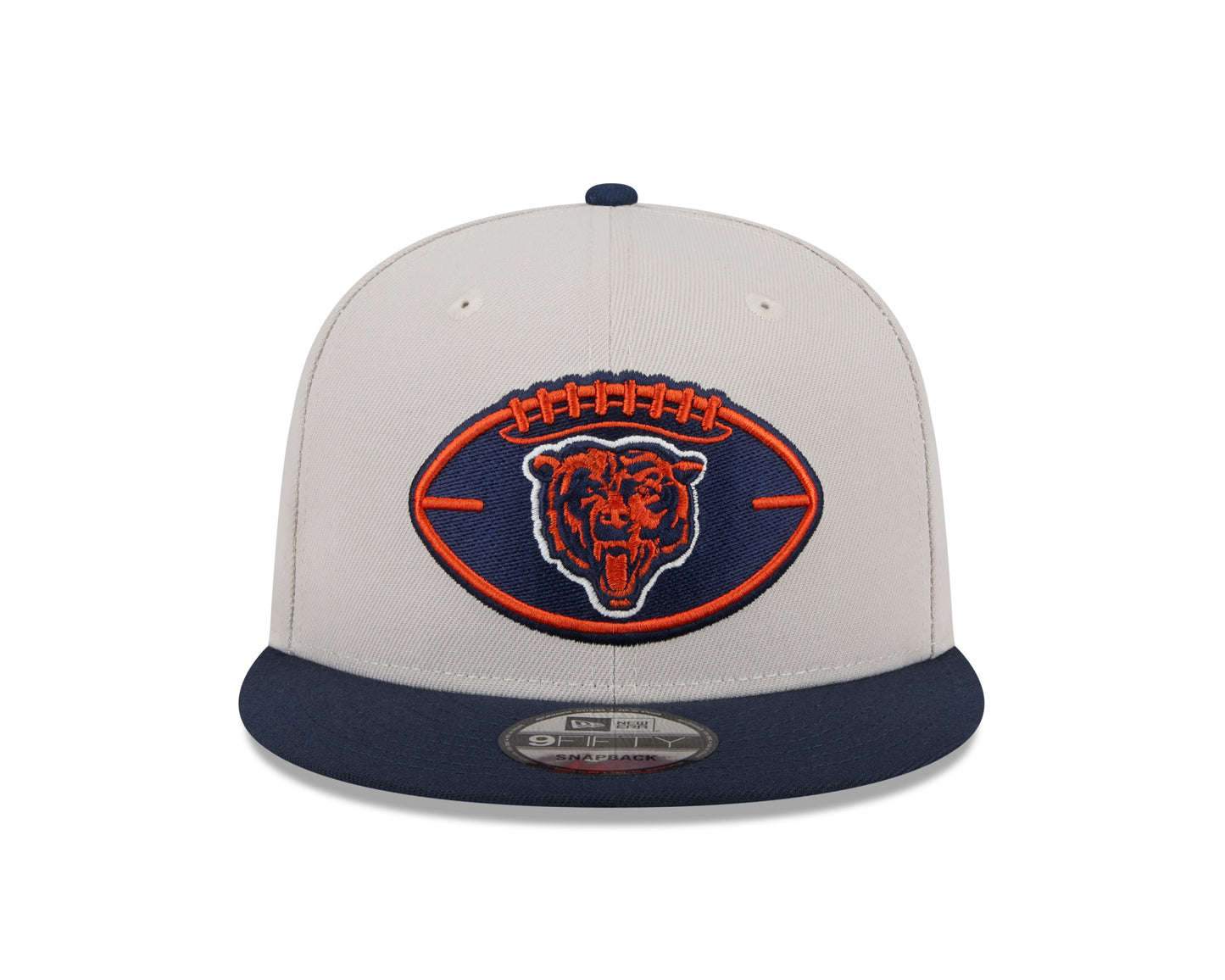 Chicago Bears New Era 2024 NFL Sideline Historic Stone/Navy Primary 9FIFTY Snapback Hat