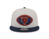 Chicago Bears New Era 2024 NFL Sideline Historic Stone/Navy Primary 9FIFTY Snapback Hat - Pro Jersey Sports