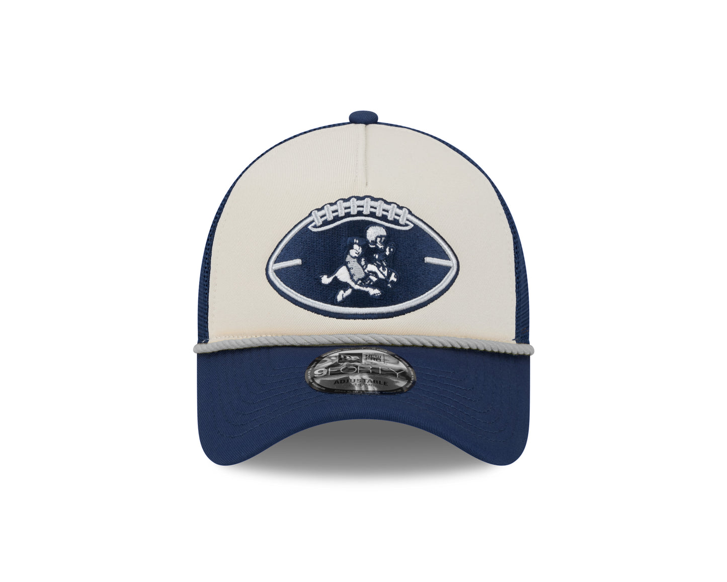 Men's Dallas Cowboys New Era 2024 Sideline Historic Stone/Navy 9FORTY A-Frame Adjustable Hat