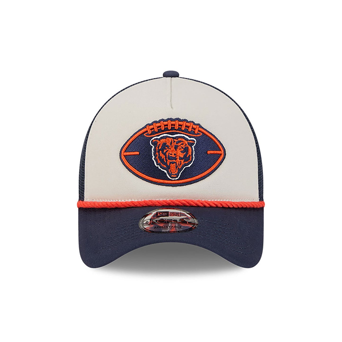 Men's Chicago Bears New Era 2024 Sideline Historic Stone/Navy 9FORTY A-Frame Adjustable Hat