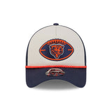 Men's Chicago Bears New Era 2024 Sideline Historic Stone/Navy 9FORTY A-Frame Adjustable Hat - Pro Jersey Sports