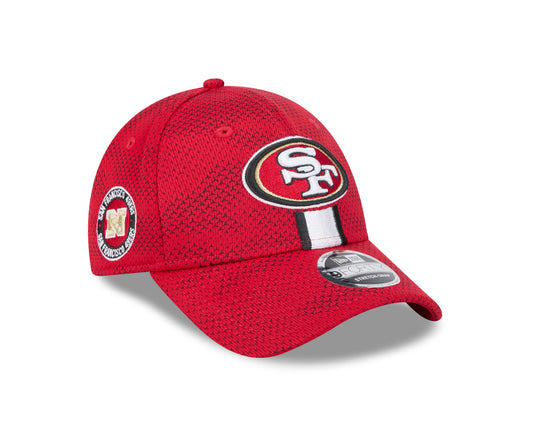 Men's San Francisco 49ers New Era 2024 Sideline Scarlet 9FORTY Adjustable Hat