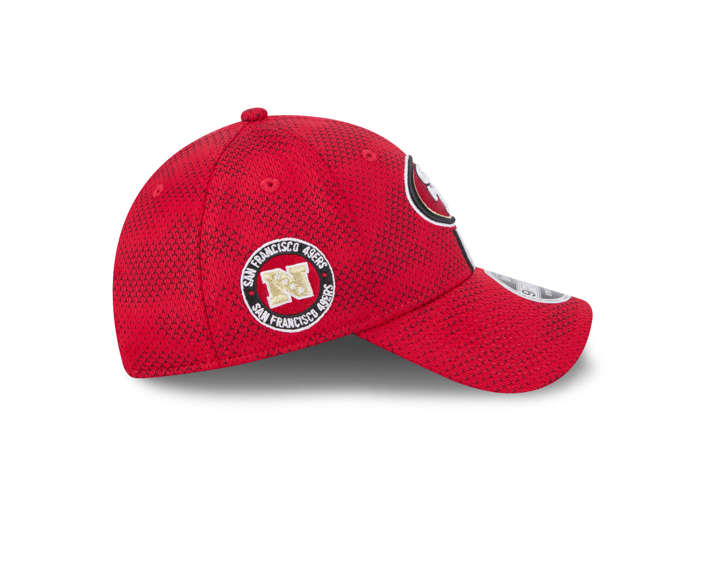 Men's San Francisco 49ers New Era 2024 Sideline Scarlet 9FORTY Adjustable Hat