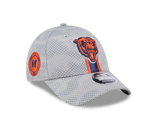 Men's Chicago Bears New Era 2024 Sideline Primary Logo Graphite 9FORTY Adjustable Hat