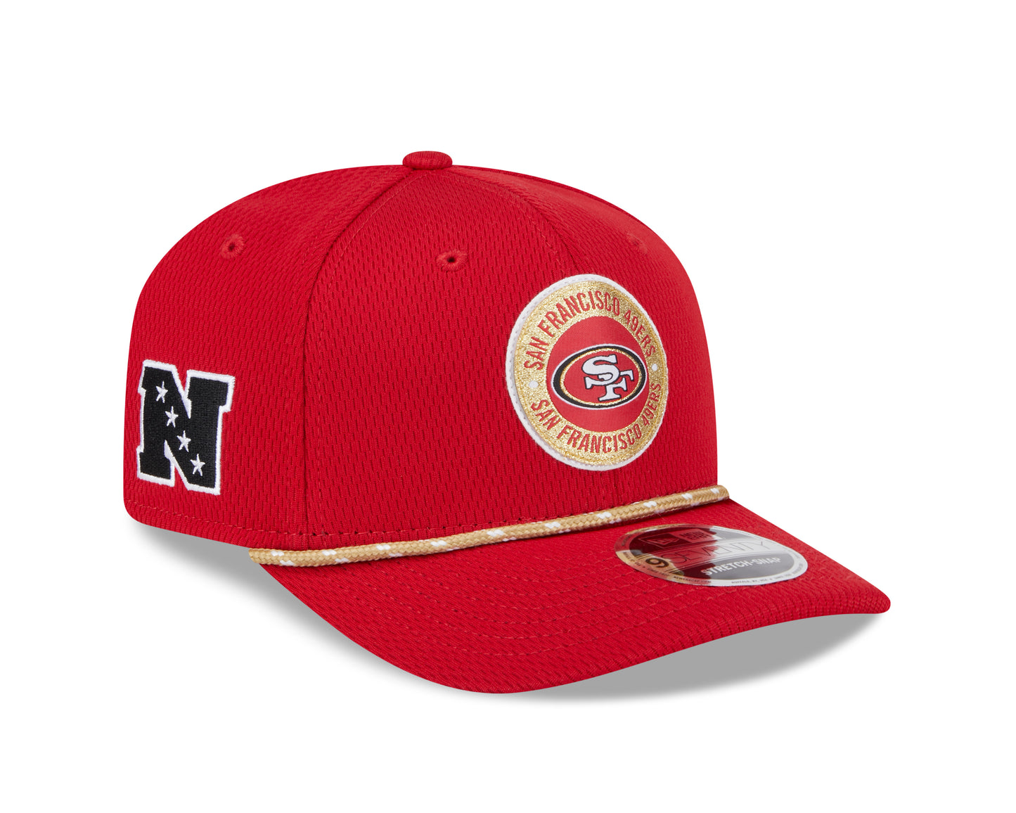 Men's San Francisco 49ers New Era 2024 Sideline Scarlet 9SEVENTY Adjustable Hat