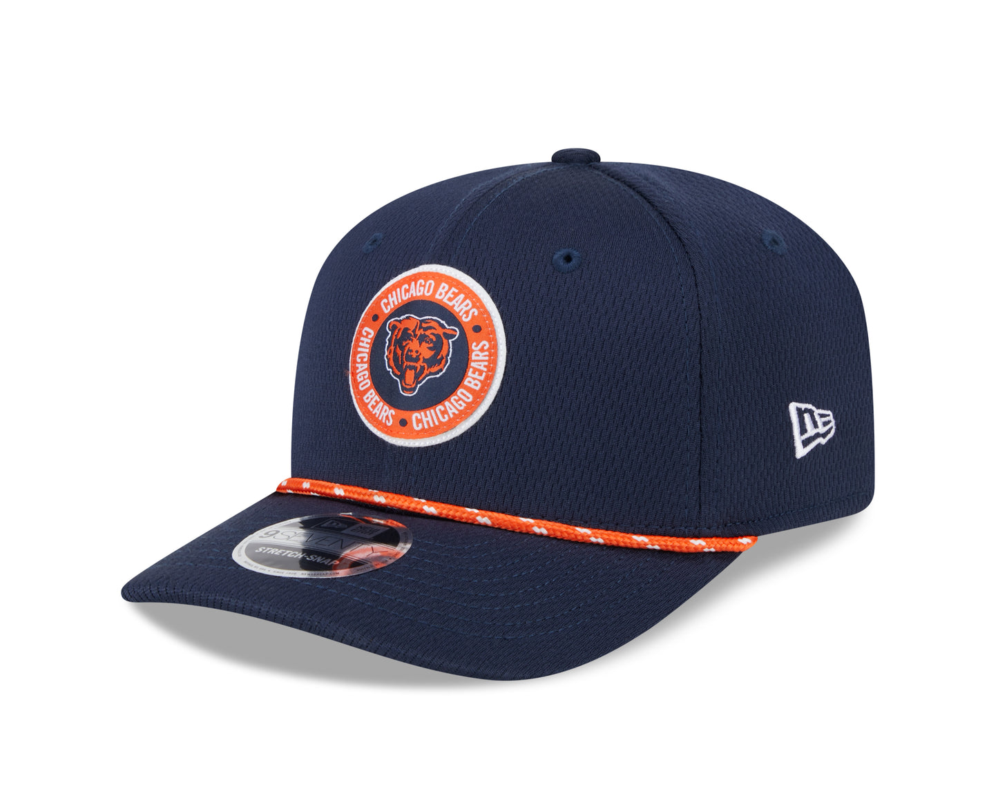 Men's Chicago Bears New Era 2024 Sideline Navy Primary Logo 9SEVENTY Adjustable Hat