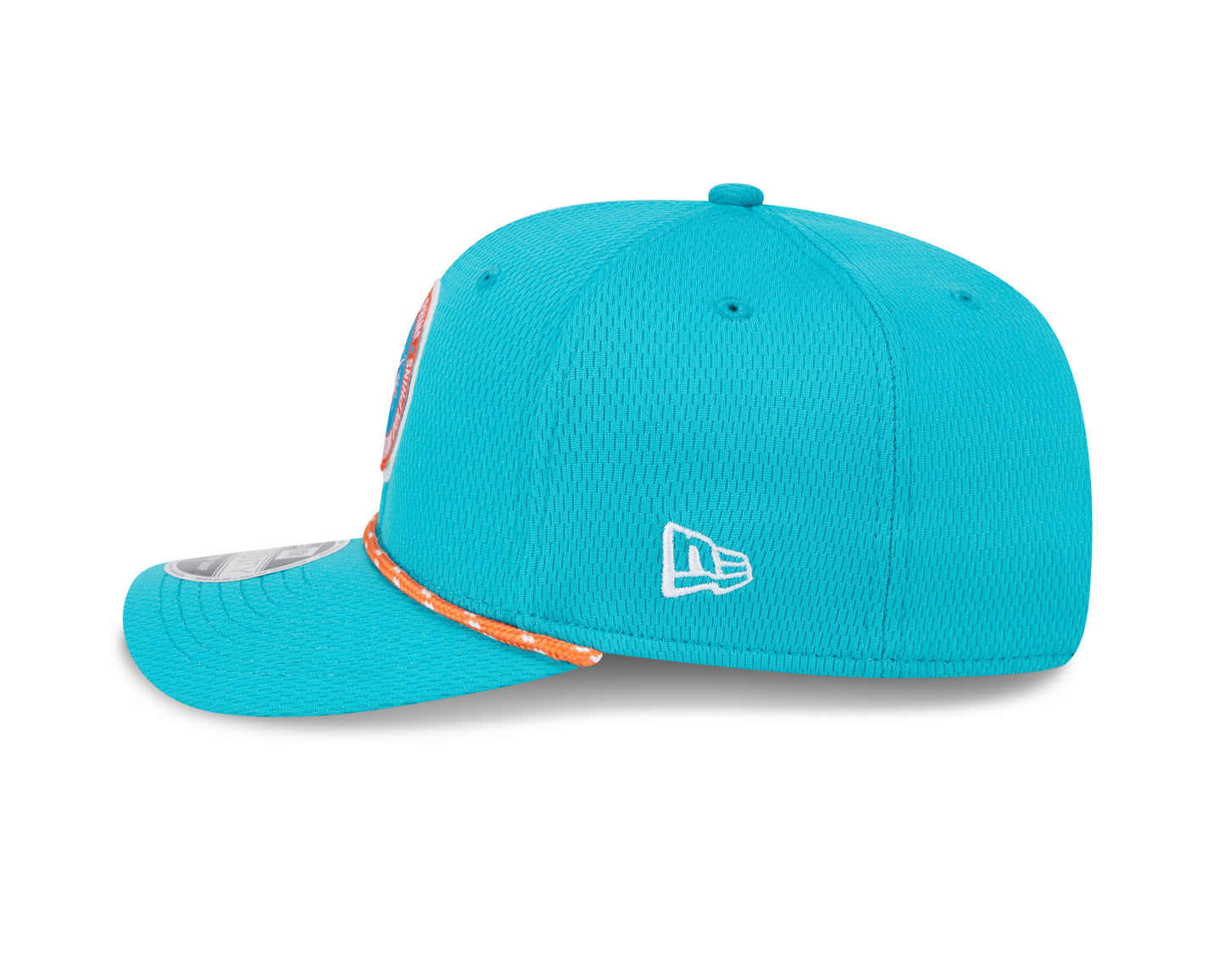 Men's Miami Dolphins New Era 2024 Sideline Aqua 9SEVENTY Adjustable Hat