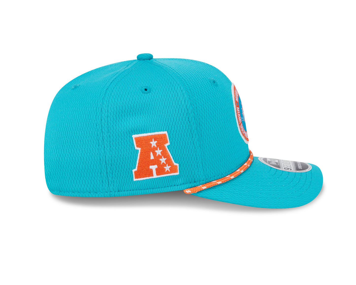 Men's Miami Dolphins New Era 2024 Sideline Aqua 9SEVENTY Adjustable Hat