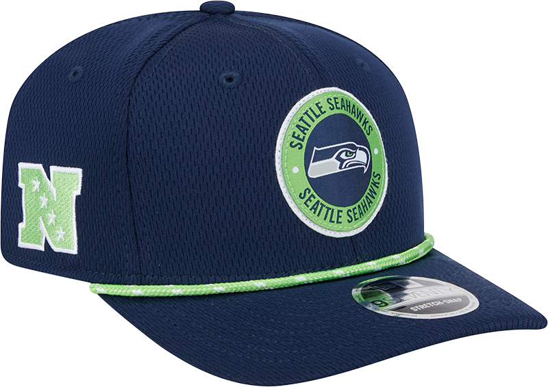 Men's Seattle Seahawks New Era 2024 Sideline Navy 9SEVENTY Adjustable Hat - Pro Jersey Sports