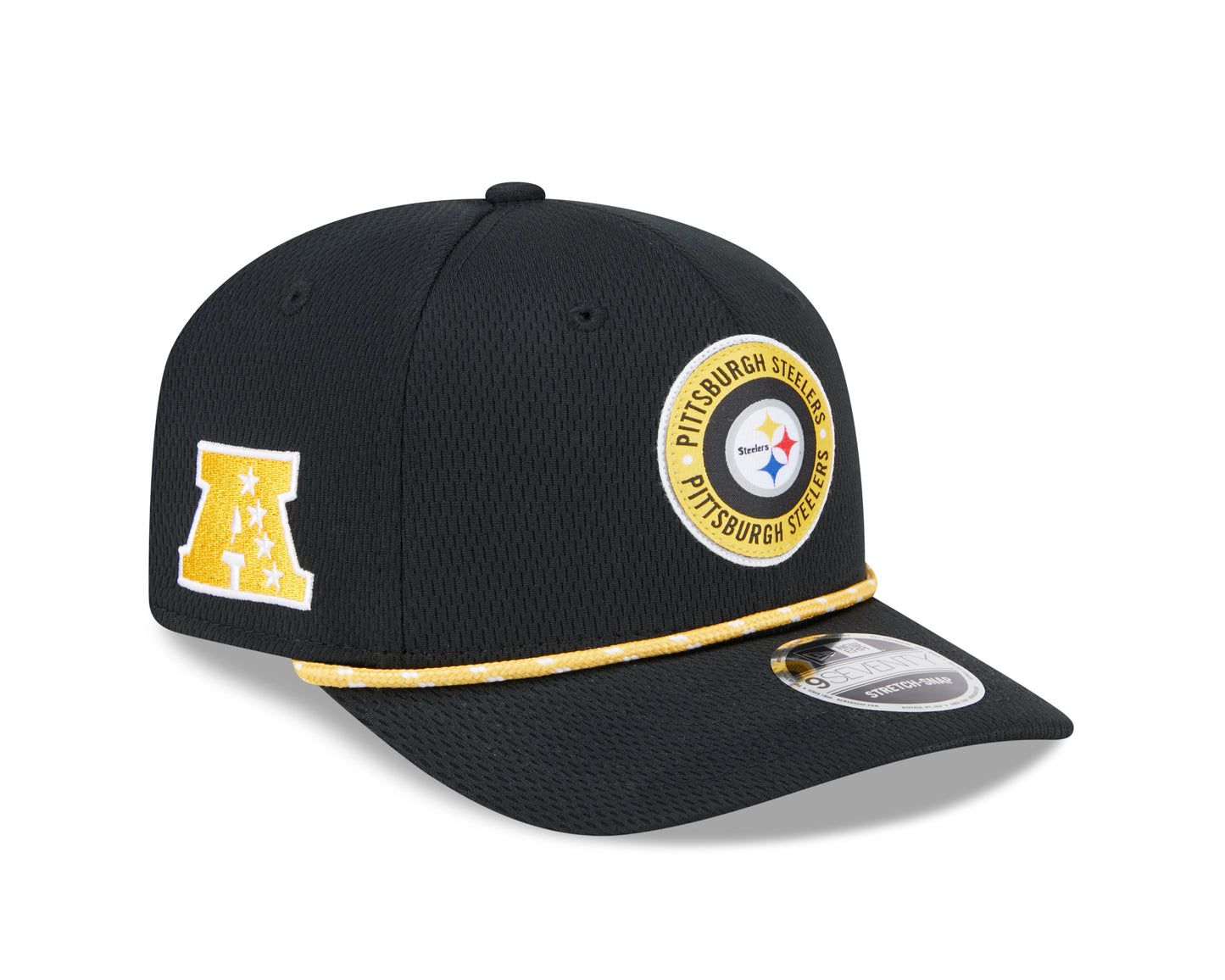 Men's Pittsburgh Steelers New Era 2024 Sideline Black 9SEVENTY Adjustable Hat