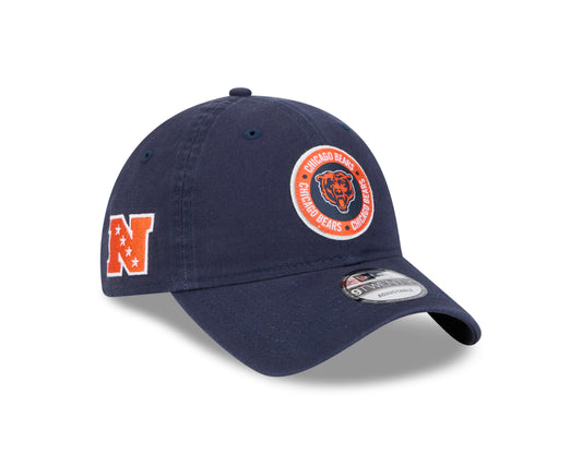 Men's Chicago Bears 2024 NFL Sideline Navy Primary 9TWENTY Adjustable Hat