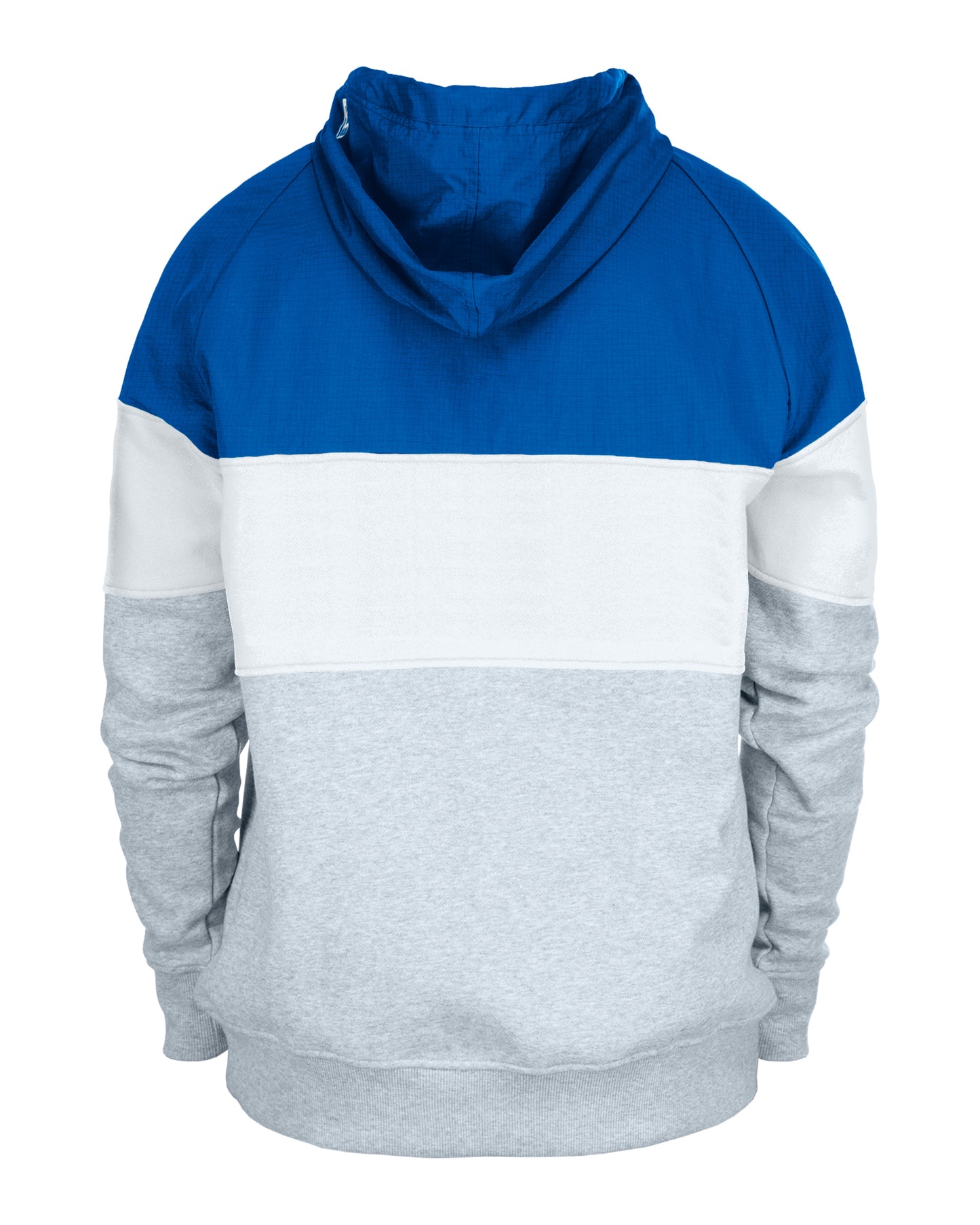 Mens Chicago Cubs New Era White/Royal/Gray Half Zip Hoodie