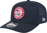 Team USA Olympics Navy Performance New Era 9SEVENTY Stretch Snap Adjustable Hat - Pro Jersey Sports