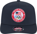 Team USA Olympics Navy Performance New Era 9SEVENTY Stretch Snap Adjustable Hat - Pro Jersey Sports