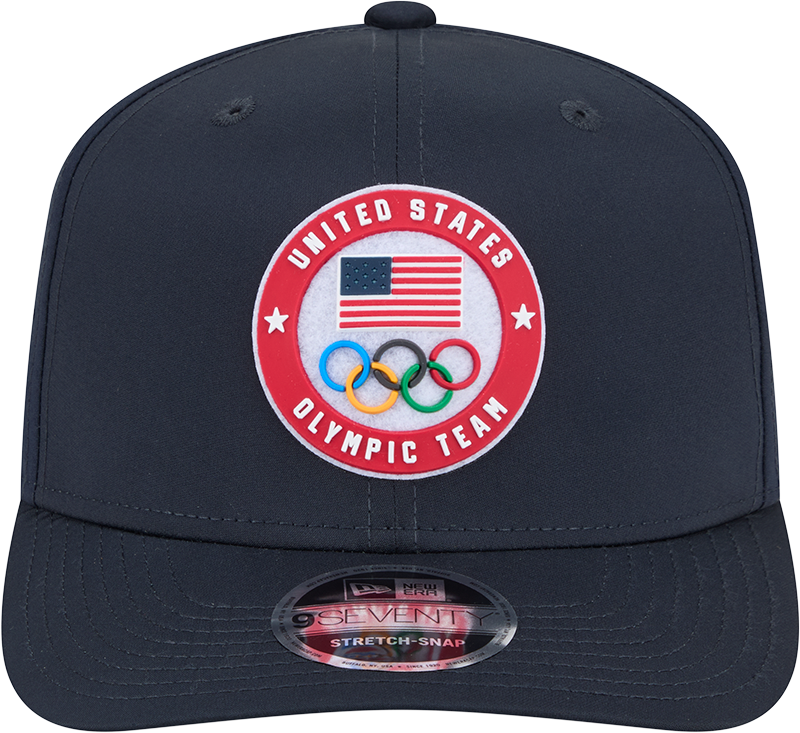 Team USA Olympics Navy Performance New Era 9SEVENTY Stretch Snap Adjustable Hat - Pro Jersey Sports