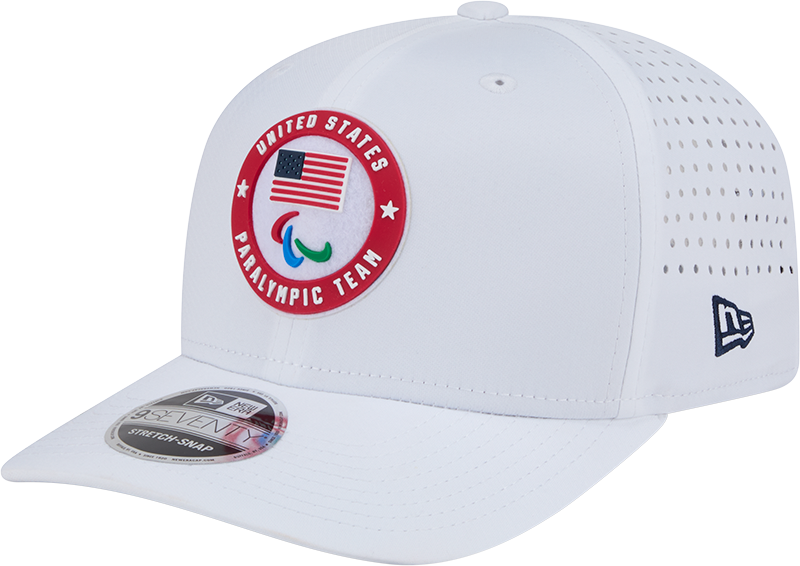 Team USA Paralympics White Performance New Era 9SEVENTY Stretch Snap Adjustable Hat - Pro Jersey Sports