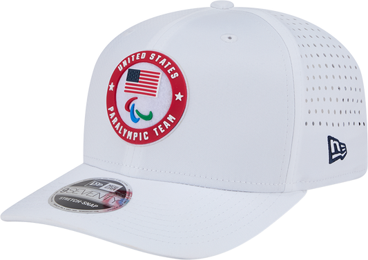 Team USA Paralympics White Performance New Era 9SEVENTY Stretch Snap Adjustable Hat - Pro Jersey Sports