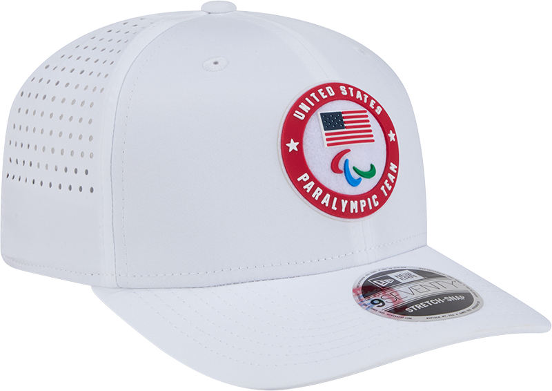 Team USA Paralympics White Performance New Era 9SEVENTY Stretch Snap Adjustable Hat - Pro Jersey Sports