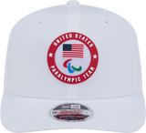 Team USA Paralympics White Performance New Era 9SEVENTY Stretch Snap Adjustable Hat - Pro Jersey Sports