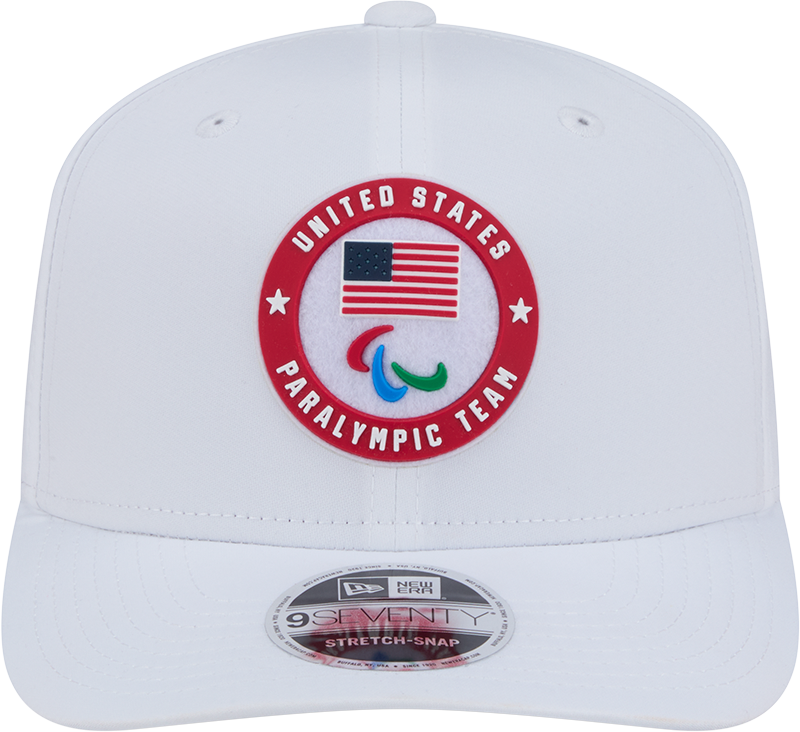 Team USA Paralympics White Performance New Era 9SEVENTY Stretch Snap Adjustable Hat - Pro Jersey Sports