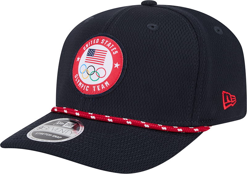 Team USA Olympics Navy Rope New Era 9SEVENTY Stretch Snap Adjustable Hat - Pro Jersey Sports