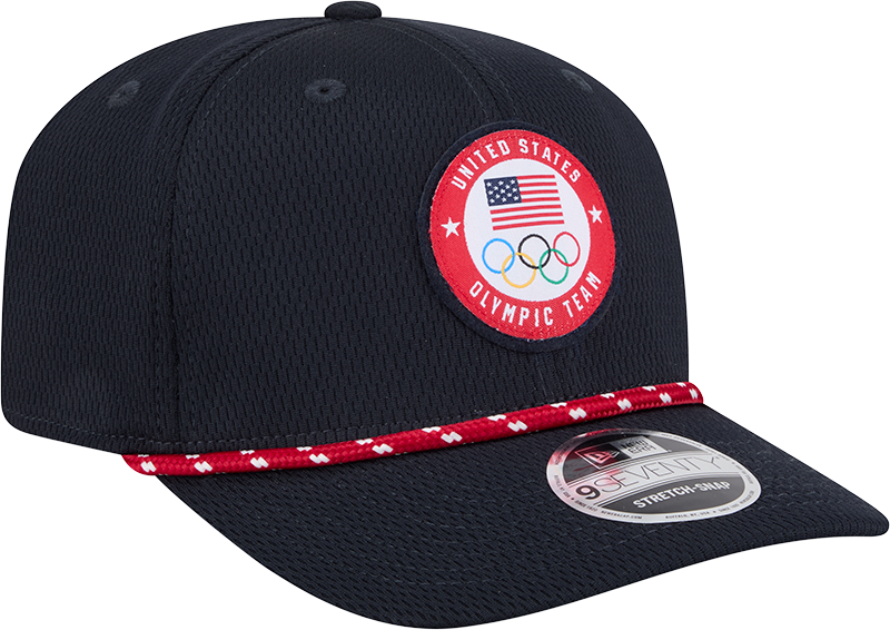 Team USA Olympics Navy Rope New Era 9SEVENTY Stretch Snap Adjustable Hat - Pro Jersey Sports