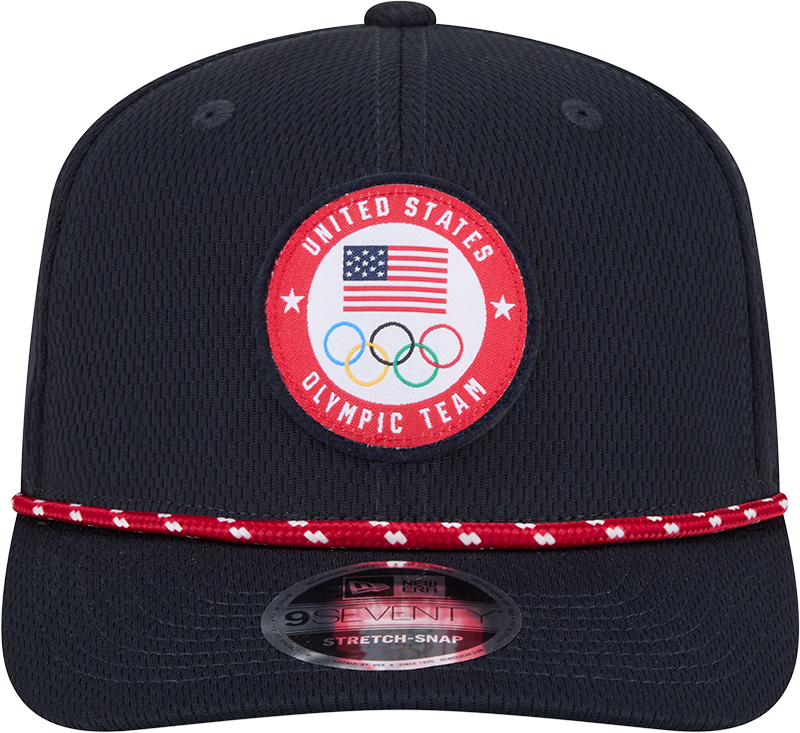 Team USA Olympics Navy Rope New Era 9SEVENTY Stretch Snap Adjustable Hat - Pro Jersey Sports