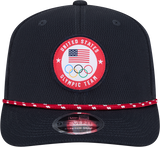 Team USA Olympics Navy Rope New Era 9SEVENTY Stretch Snap Adjustable Hat - Pro Jersey Sports
