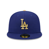 Los Angeles Dodgers New Era Royal Blue MLB Gold Champions 59FIFTY Hat - Pro Jersey Sports