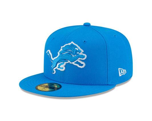 Men's Detroit Lions New Era Honolulu Blue Basic 24 59FIFTY Fitted Hat