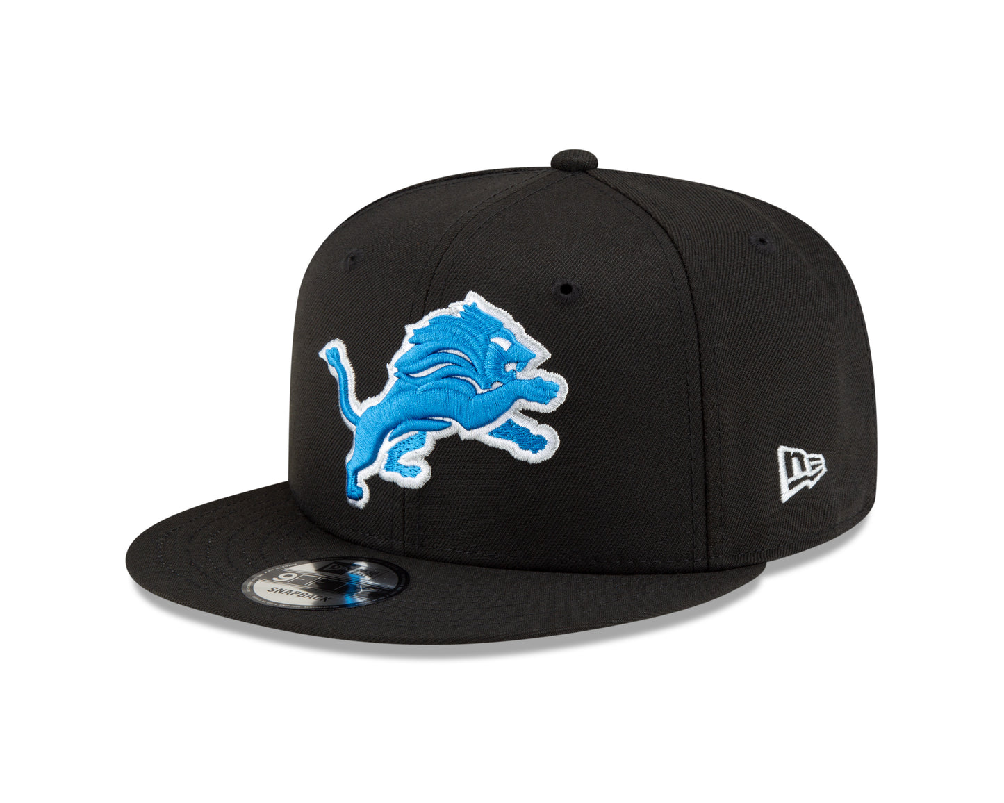 Detroit Lions New Era Black Primary Logo Basic 9FIFTY Adjustable Hat