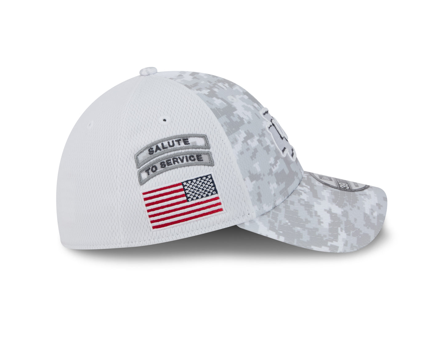 Kansas City Chiefs New Era Arctic Camo/White 2024 Salute to Service 39THIRTY Flex Hat