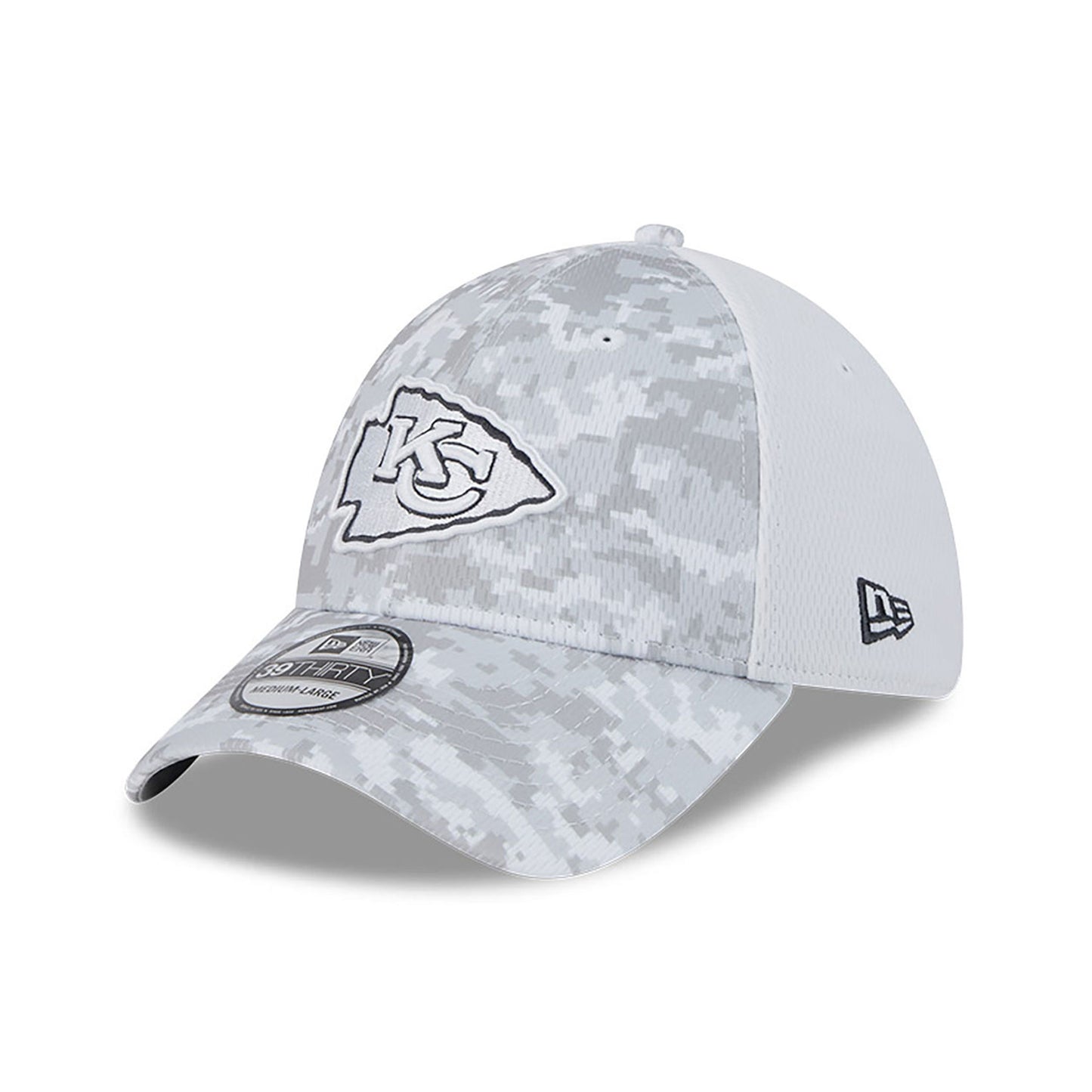 Kansas City Chiefs New Era Arctic Camo/White 2024 Salute to Service 39THIRTY Flex Hat