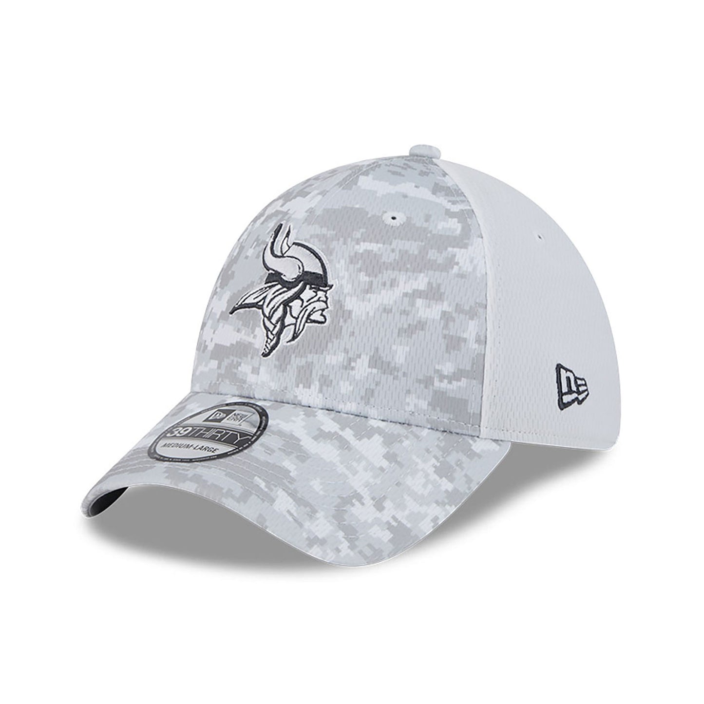 Minnesota Vikings New Era Arctic Camo/White 2024 Salute to Service 39THIRTY Flex Hat