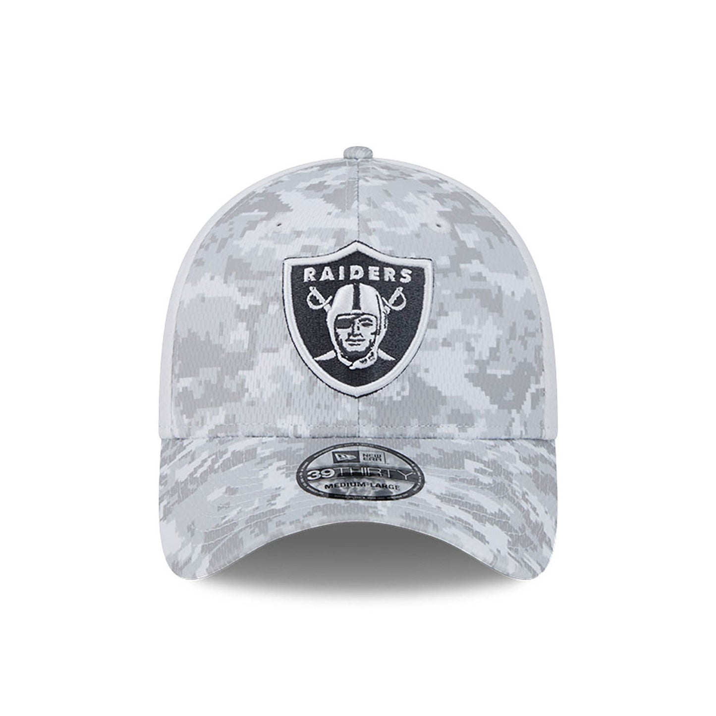 Las Vegas Raiders New Era Arctic Camo/White 2024 Salute to Service 39THIRTY Flex Hat