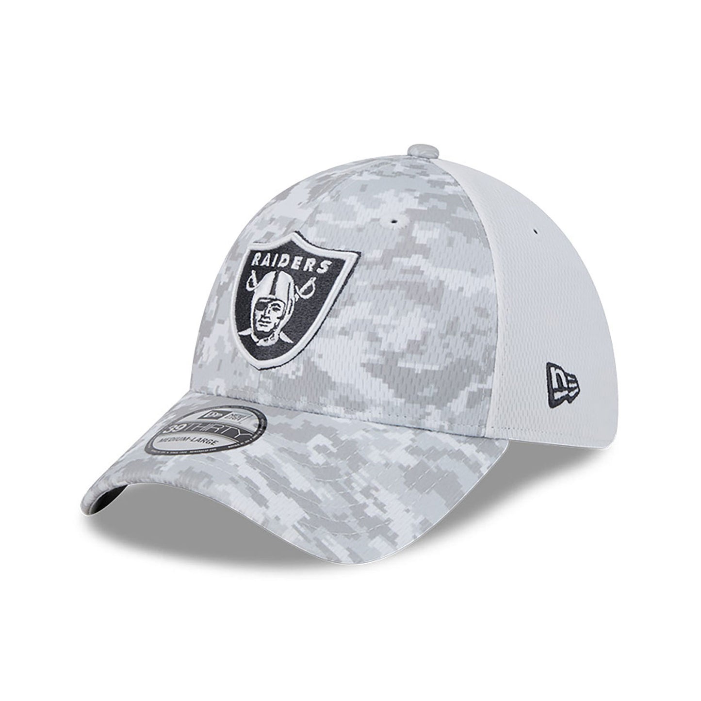 Las Vegas Raiders New Era Arctic Camo/White 2024 Salute to Service 39THIRTY Flex Hat