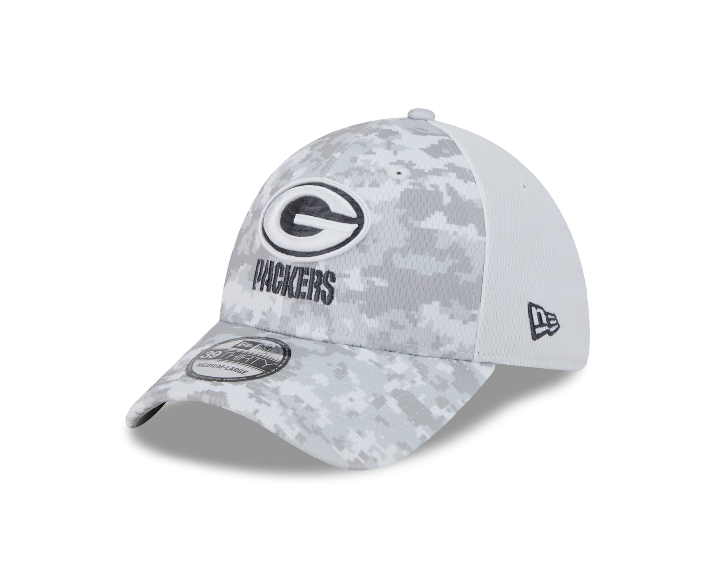 Green Bay Packers New Era Arctic Camo/White 2024 Salute to Service 39THIRTY Flex Hat