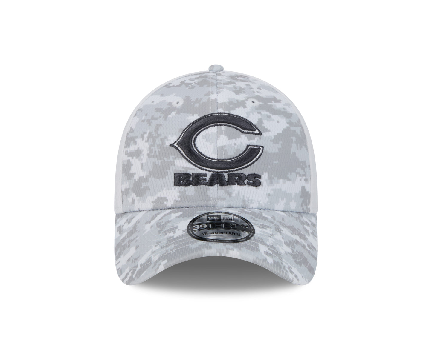 Chicago Bears New Era Arctic Camo/White 2024 Salute to Service Secondary Logo 39THIRTY Flex Hat