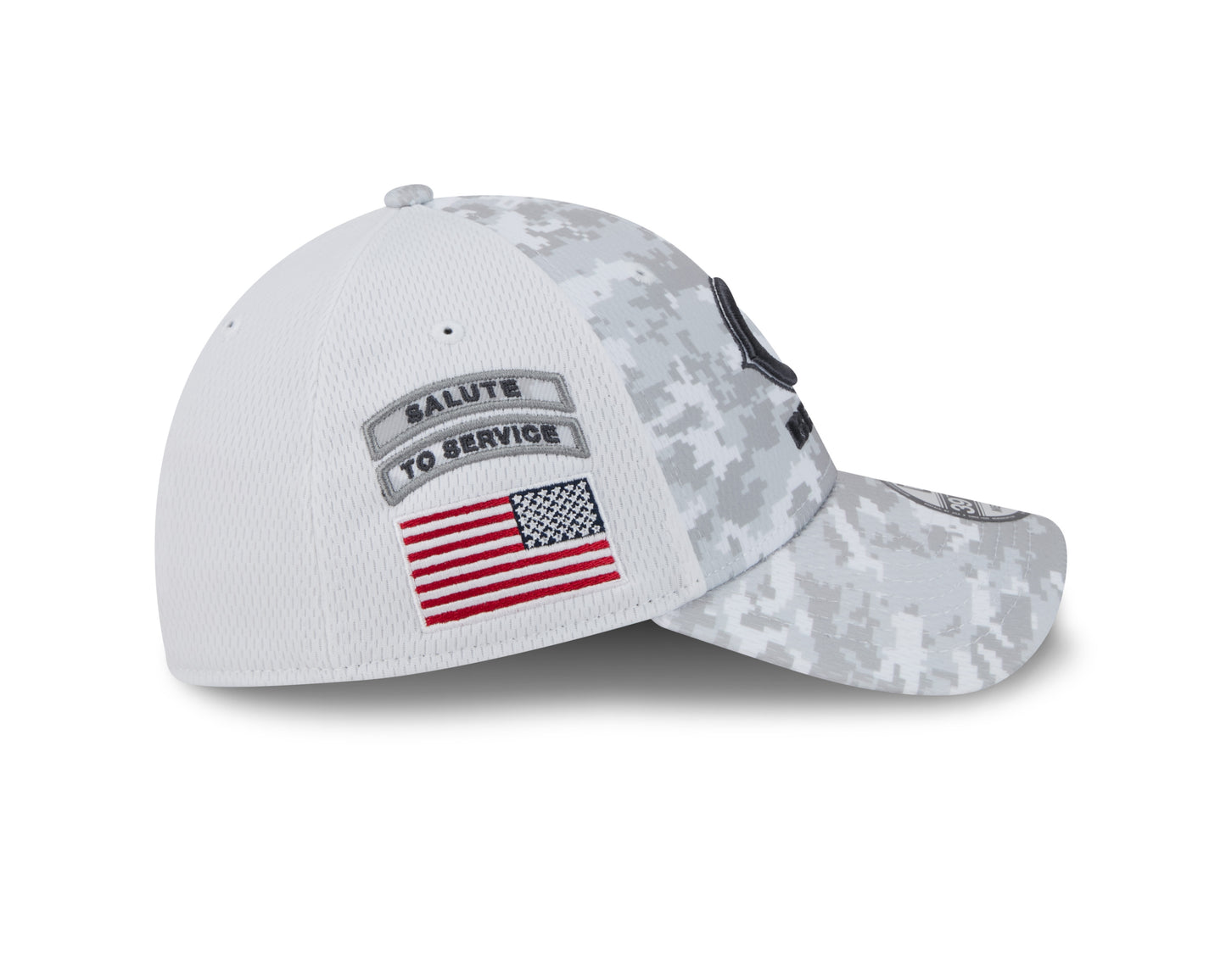 Chicago Bears New Era Arctic Camo/White 2024 Salute to Service Secondary Logo 39THIRTY Flex Hat